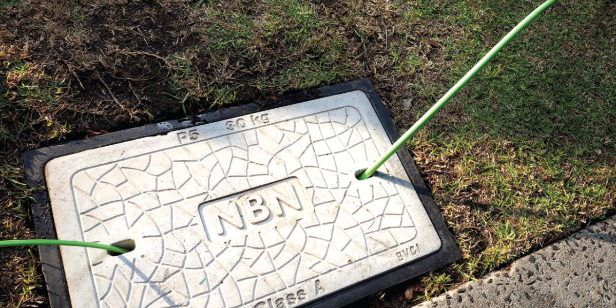 NBN transmission cable manhole in ground